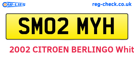 SM02MYH are the vehicle registration plates.
