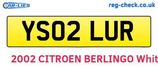 YS02LUR are the vehicle registration plates.