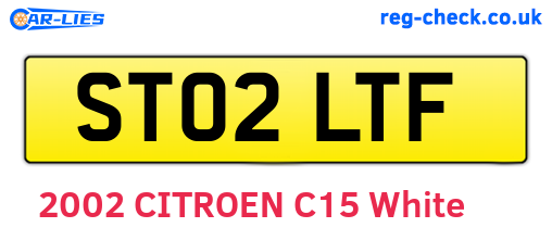 ST02LTF are the vehicle registration plates.