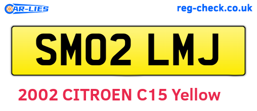 SM02LMJ are the vehicle registration plates.