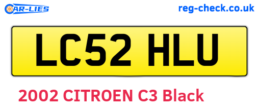 LC52HLU are the vehicle registration plates.