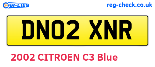 DN02XNR are the vehicle registration plates.