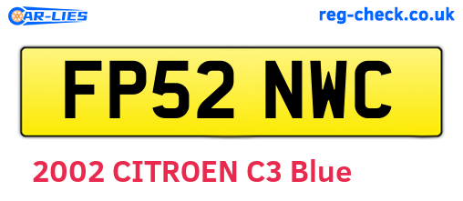 FP52NWC are the vehicle registration plates.