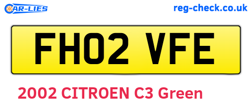 FH02VFE are the vehicle registration plates.
