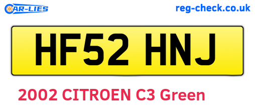HF52HNJ are the vehicle registration plates.
