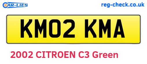 KM02KMA are the vehicle registration plates.