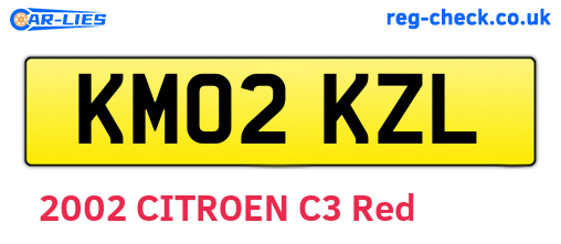 KM02KZL are the vehicle registration plates.