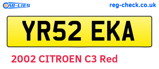 YR52EKA are the vehicle registration plates.