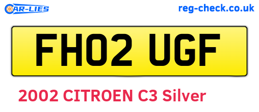FH02UGF are the vehicle registration plates.