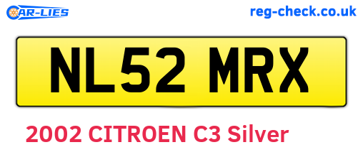 NL52MRX are the vehicle registration plates.