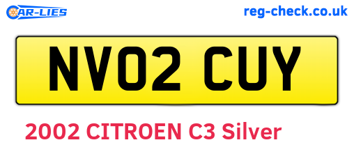 NV02CUY are the vehicle registration plates.