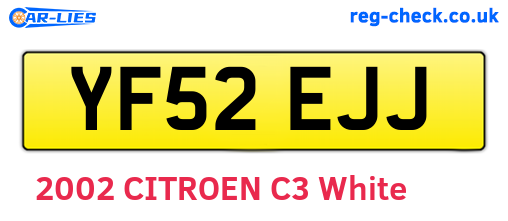 YF52EJJ are the vehicle registration plates.
