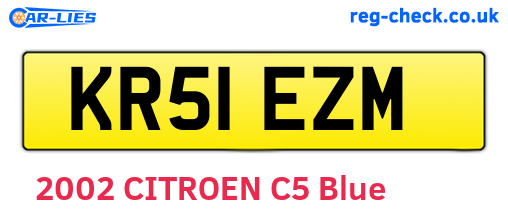 KR51EZM are the vehicle registration plates.