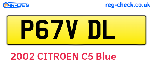 P67VDL are the vehicle registration plates.