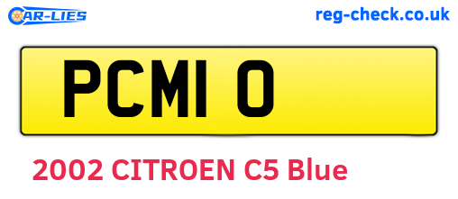 PCM10 are the vehicle registration plates.