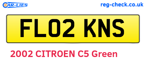 FL02KNS are the vehicle registration plates.