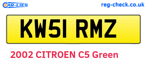 KW51RMZ are the vehicle registration plates.