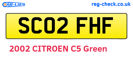 SC02FHF are the vehicle registration plates.