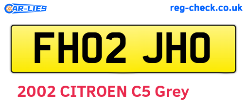 FH02JHO are the vehicle registration plates.