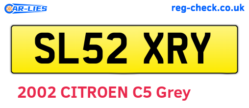 SL52XRY are the vehicle registration plates.