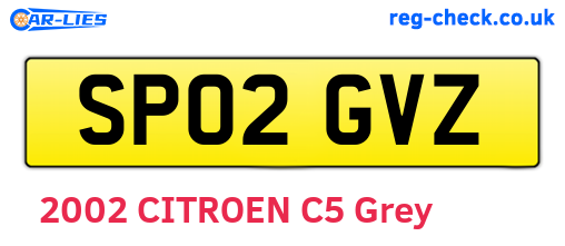 SP02GVZ are the vehicle registration plates.