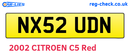 NX52UDN are the vehicle registration plates.