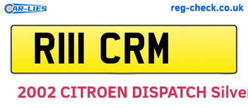 R111CRM are the vehicle registration plates.