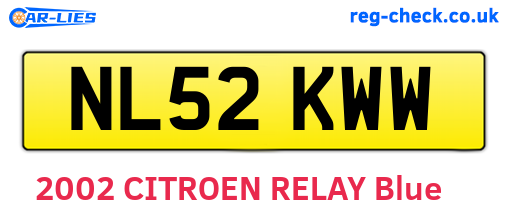 NL52KWW are the vehicle registration plates.