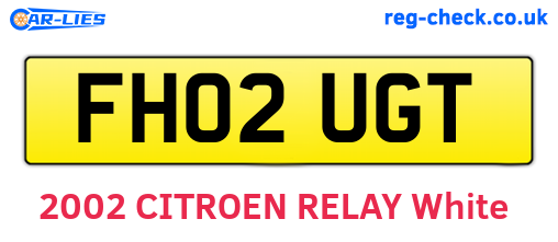 FH02UGT are the vehicle registration plates.