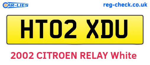 HT02XDU are the vehicle registration plates.