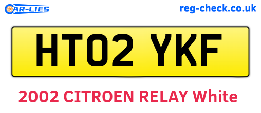 HT02YKF are the vehicle registration plates.