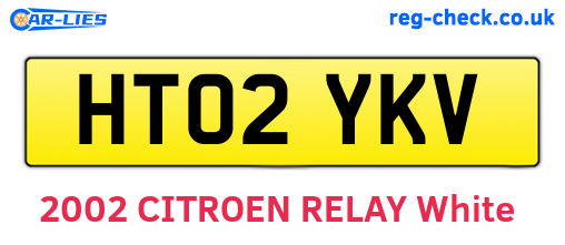 HT02YKV are the vehicle registration plates.