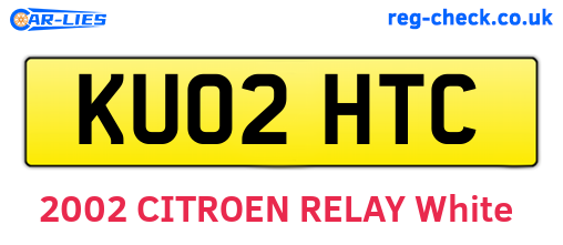 KU02HTC are the vehicle registration plates.