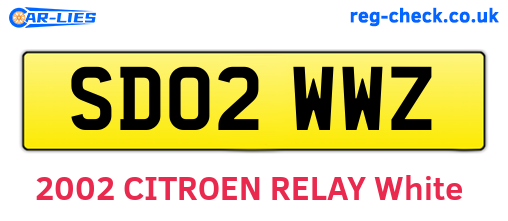 SD02WWZ are the vehicle registration plates.