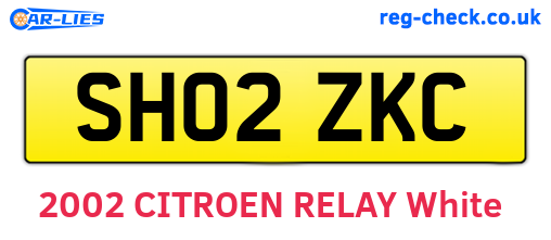 SH02ZKC are the vehicle registration plates.