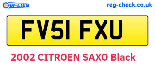 FV51FXU are the vehicle registration plates.