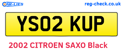 YS02KUP are the vehicle registration plates.