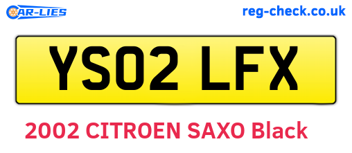 YS02LFX are the vehicle registration plates.