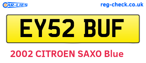 EY52BUF are the vehicle registration plates.