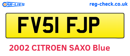 FV51FJP are the vehicle registration plates.