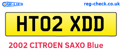 HT02XDD are the vehicle registration plates.