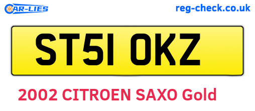 ST51OKZ are the vehicle registration plates.