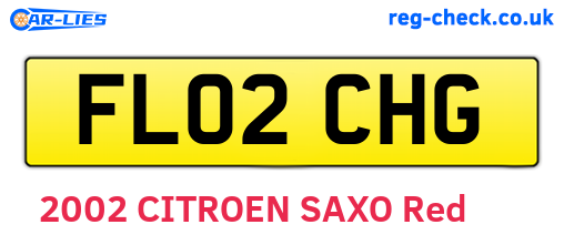 FL02CHG are the vehicle registration plates.