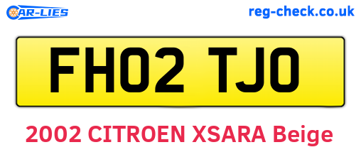 FH02TJO are the vehicle registration plates.