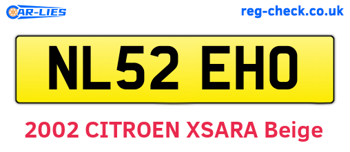 NL52EHO are the vehicle registration plates.