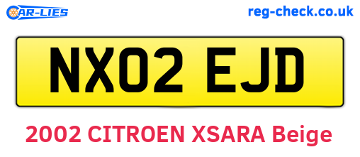 NX02EJD are the vehicle registration plates.