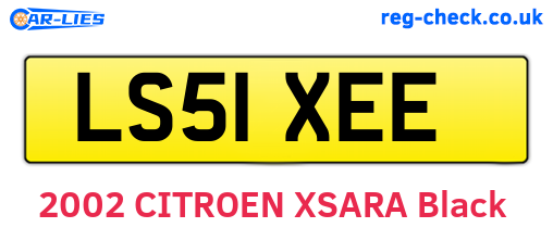 LS51XEE are the vehicle registration plates.