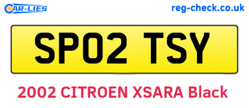 SP02TSY are the vehicle registration plates.