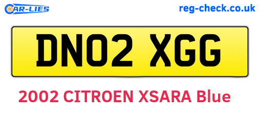 DN02XGG are the vehicle registration plates.