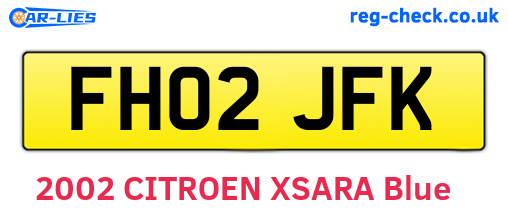 FH02JFK are the vehicle registration plates.